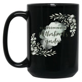 Blossoming In Motherhood'S Garden Black Coffee Mug, Gift Coffee Mug