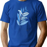 Blue Leaves T-Shirt for Men & Women, T-Shirts Graphic Tee - Blue