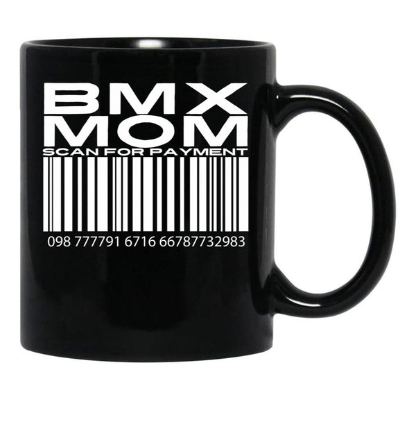Bmx Mom Scan For Payment Black Coffee Mug, Gift Coffee Mug - Black