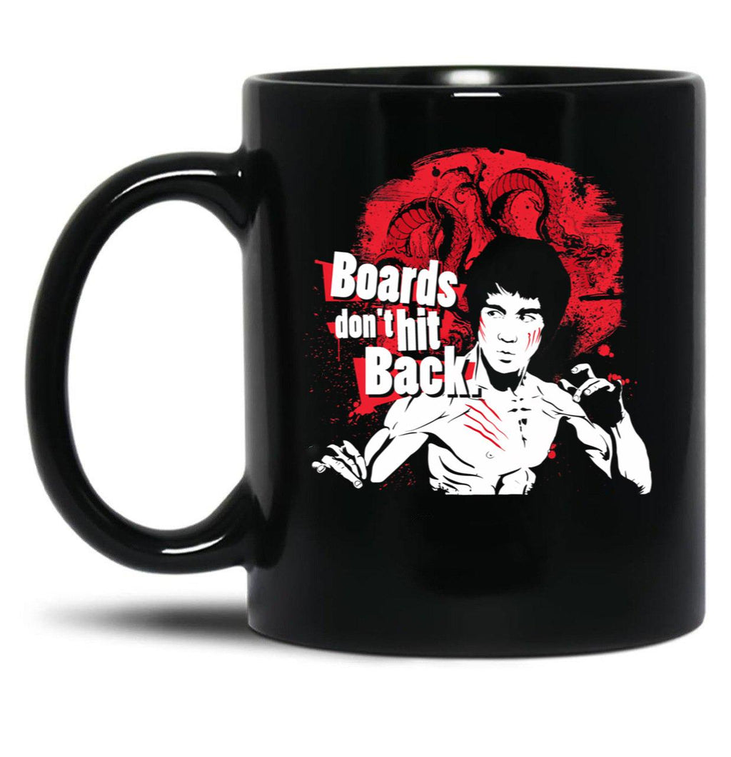 Boards Don'T Hit Back Black Coffee Mug, Gift Coffee Mug