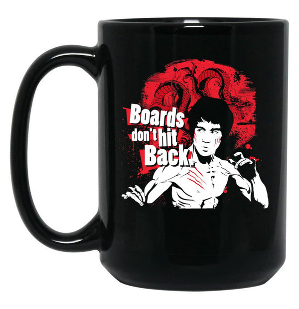 Boards Don'T Hit Back Black Coffee Mug, Gift Coffee Mug - Black