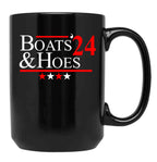 Boats And Hoes 2024 Black Coffee Mug, Gift Coffee Mug