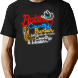 Bob'S Country Bunker T-Shirt for Men & Women, T-Shirts Graphic Tee - Black
