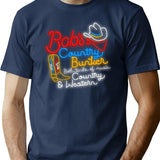 Bob'S Country Bunker T-Shirt for Men & Women, T-Shirts Graphic Tee - Navy