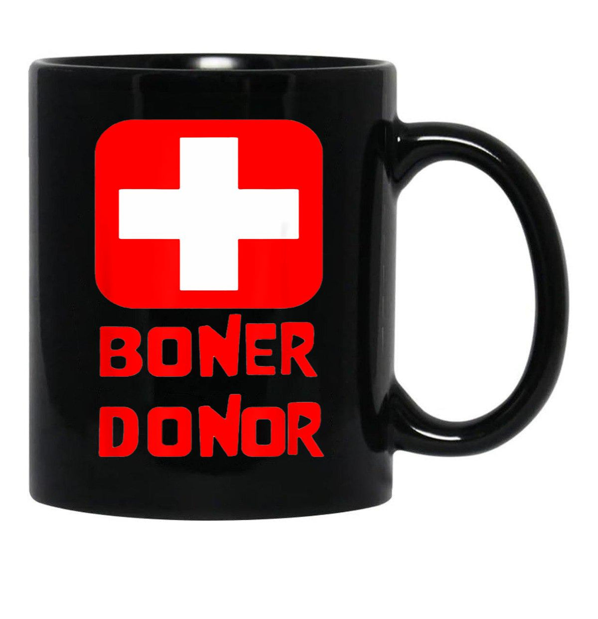 Boner Donor Doner Funny Halloween Inappropriate Mom Black Coffee Mug, Gift Coffee Mug - Black