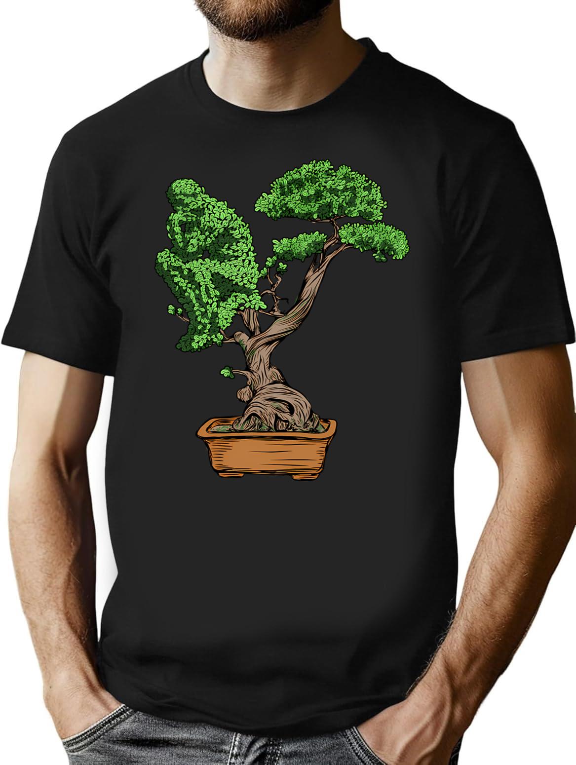 Bonsai Thinking T-Shirt for Men & Women, T-Shirts Graphic Tee - Black