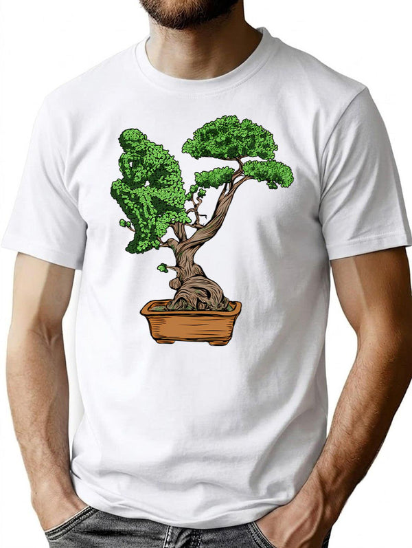 Bonsai Thinking T-Shirt for Men & Women, T-Shirts Graphic Tee - White