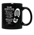 Bonus Dad Fathers Day Black Coffee Mug - Black
