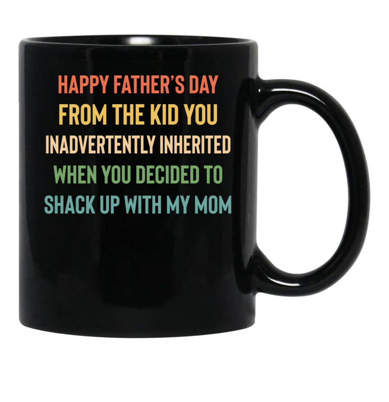 Bonus Dad Vintage You Inadvertently Inherited Funny Mug Black Coffee Mug - Black