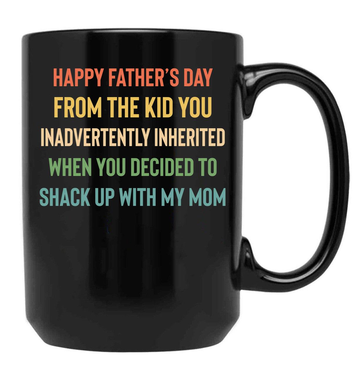 Bonus Dad Vintage You Inadvertently Inherited Funny Mug Black Coffee Mug - Black