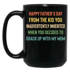Bonus Dad Vintage You Inadvertently Inherited Funny Mug Black Coffee Mug