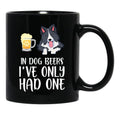 Border Collie And Beer Funny Dog Gift Black Coffee Mug, Gift Coffee Mug - Black