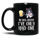 Border Collie And Beer Funny Dog Gift Black Coffee Mug, Gift Coffee Mug - Black