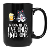 Border Collie And Beer Funny Dog Gift Black Coffee Mug, Gift Coffee Mug