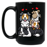 Border Collie Dog Black Coffee Mug, Gift Coffee Mug