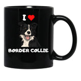 Border Collie Fan Product Black Coffee Mug, Gift Coffee Mug - Black