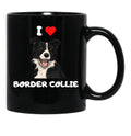 Border Collie Fan Product Black Coffee Mug, Gift Coffee Mug - Black