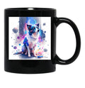 Border Collie Space Black Coffee Mug, Gift Coffee Mug - Black
