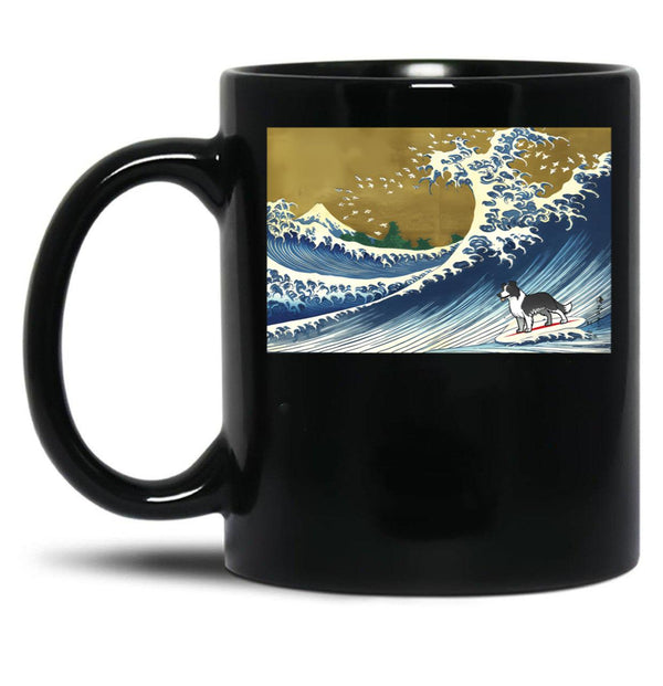 Border Collie Black Coffee Mug, Gift Coffee Mug - Black