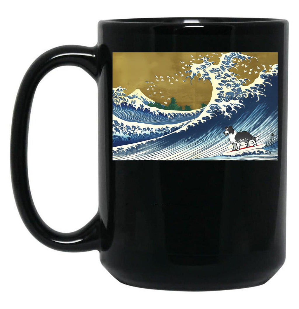 Border Collie Black Coffee Mug, Gift Coffee Mug