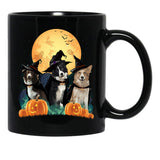 Border Collies Halloween Black Coffee Mug, Gift Coffee Mug - Black