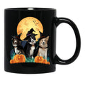 Border Collies Halloween Black Coffee Mug, Gift Coffee Mug - Black