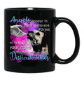 Border Terrier Angels Appear In Many Different Forms To Hold Your Hand Through The Difficult Things Black Coffee Mug - Black