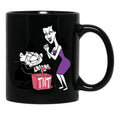 Boris and Natasha (from Rocky and Bullwinkle) Black Coffee Mug, Gift Coffee Mug - Black