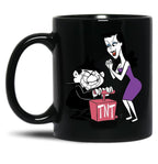 Boris and Natasha (from Rocky and Bullwinkle) Black Coffee Mug, Gift Coffee Mug