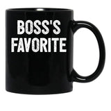 Boss'S Favorite - Funny Coworker Gift Black Coffee Mug, Gift Coffee Mug - Black