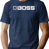 Bosss Guitar Pedals T-Shirt for Men & Women, T-Shirts Graphic Tee - Navy