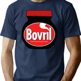 Bovril Illustration T-Shirt for Men & Women, T-Shirts Graphic Tee - Navy