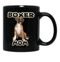 Boxer Dog Mom Mother Black Coffee Mug, Gift Coffee Mug - Black