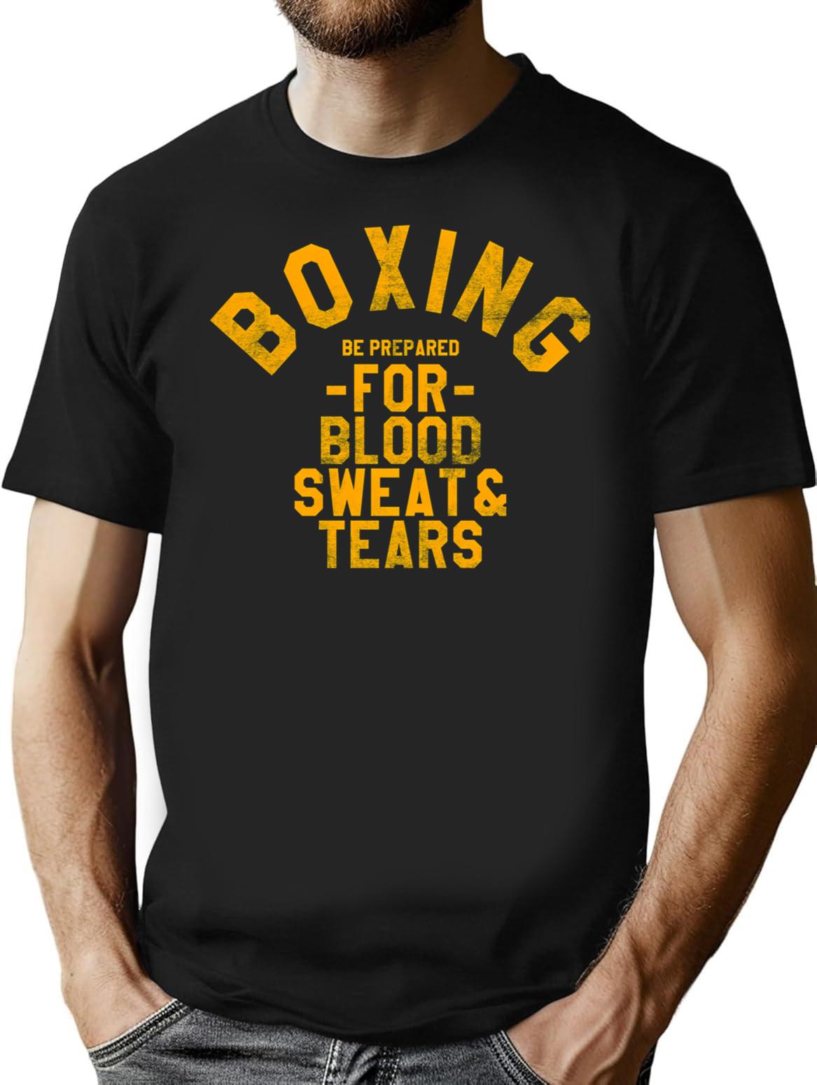 Boxing Be Prepared For Blood Sweat And Tears Wash Out By Subgirl T-Shirt for Men & Women, T-Shirts Graphic Tee - Black
