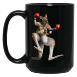 Boxing Kangaroo Australia G'Day Mate Black Coffee Mug, Gift Coffee Mug