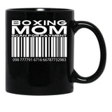 Boxing Mom Scan For Payment Black Coffee Mug, Gift Coffee Mug - Black