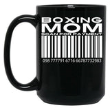 Boxing Mom Scan For Payment Black Coffee Mug, Gift Coffee Mug