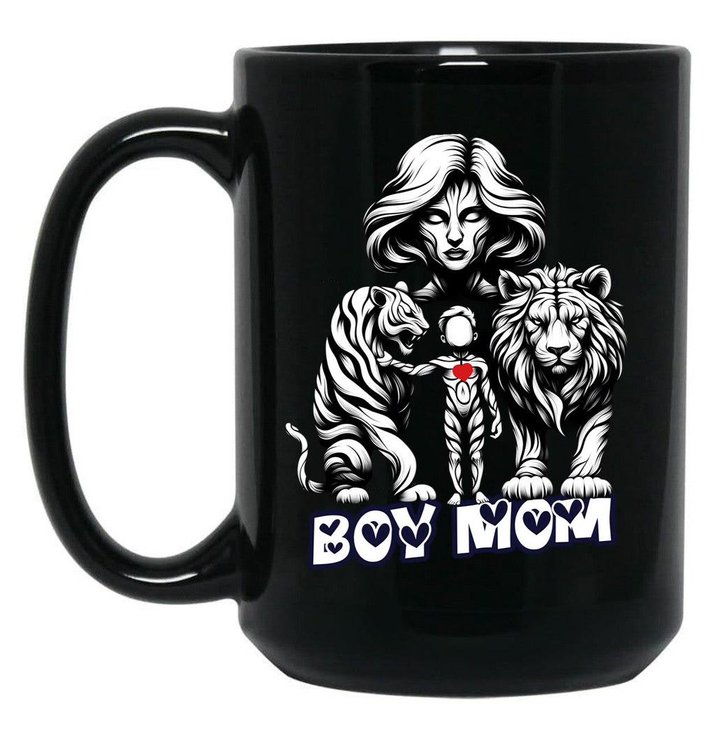 Boy Mama ( Boy Mom) From Egyape Artists Black Coffee Mug, Gift Coffee Mug