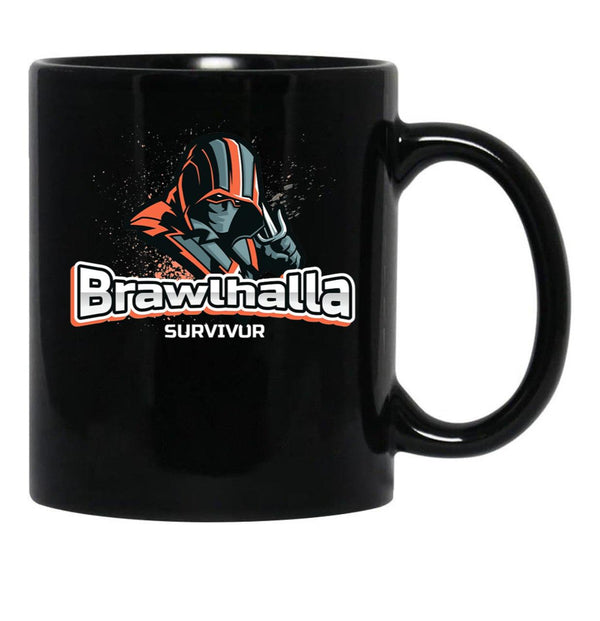 Brawlhalla Survivor - Brawlhalla Black Coffee Mug, Gift Coffee Mug - Black