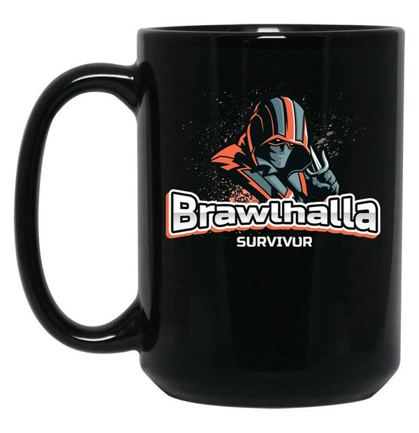 Brawlhalla Survivor - Brawlhalla Black Coffee Mug, Gift Coffee Mug - Black
