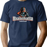 Brawlhalla Survivor - Brawlhalla Premium Heavyweight Cotton T-Shirt - Navy