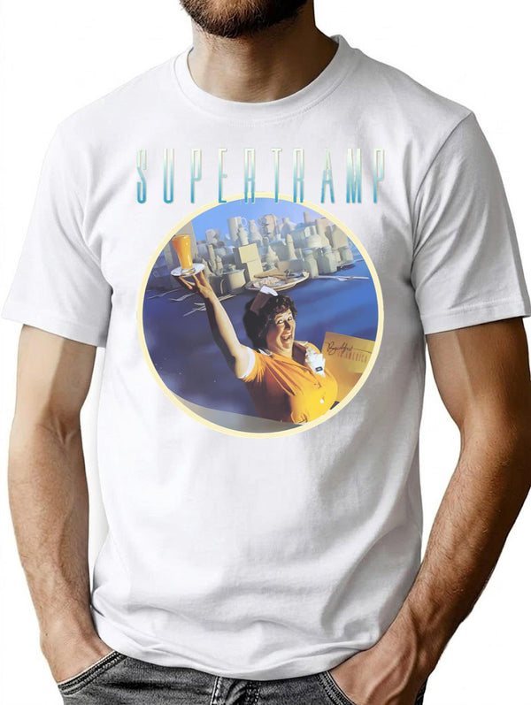 Breakfast In America T-Shirt for Men & Women, T-Shirts Graphic Tee - White