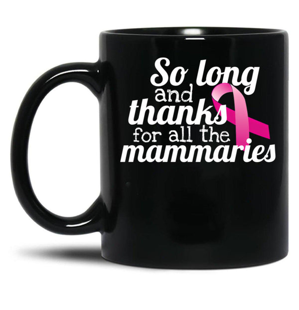 Breast Cancer Survivor Remission Pun Radical Double Mastectomy Gift For Women Black Coffee Mug, Gift Coffee Mug - Black