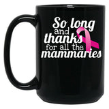Breast Cancer Survivor Remission Pun Radical Double Mastectomy Gift For Women Black Coffee Mug, Gift Coffee Mug