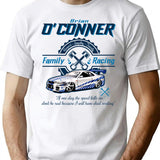 Brian O'Conner Family Racing Fast and Furious Tribute LTS Premium Heavyweight Cotton T-Shirt - White