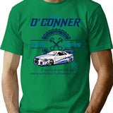 Brian O'Conner Family Racing Fast and Furious Tribute LTS Premium Heavyweight Cotton T-Shirt - Green