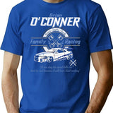 Brian O'Conner Family Racing Fast and Furious Tribute Premium Heavyweight Cotton T-Shirt - Blue