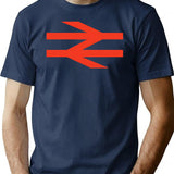 British Rail T-Shirt for Men & Women, T-Shirts Graphic Tee - Navy