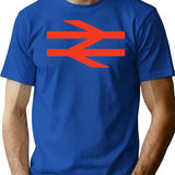 British Rail T-Shirt for Men & Women, T-Shirts Graphic Tee - Blue