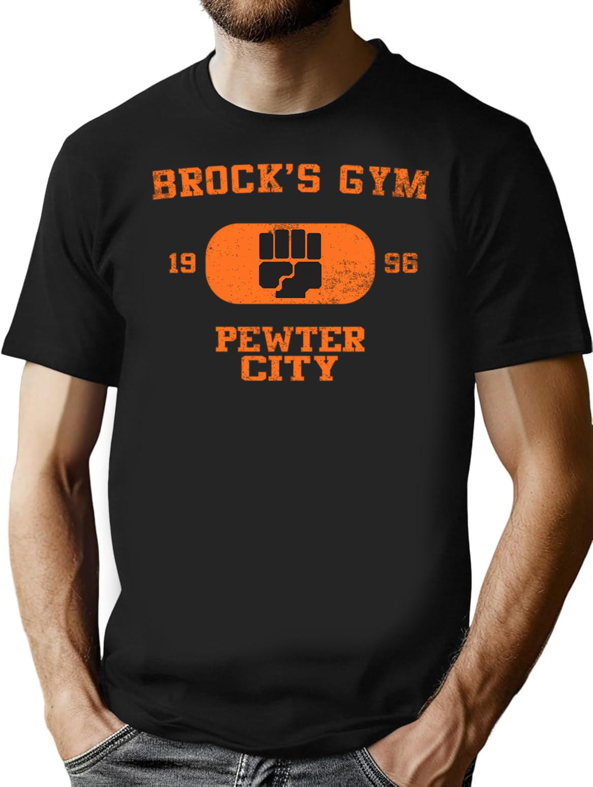 Brock'S Gym Type T-Shirt for Men & Women, T-Shirts Graphic Tee - Black